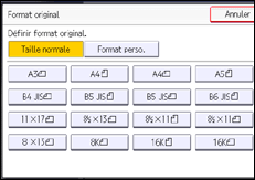 Illustration de l'écran du panneau de commande