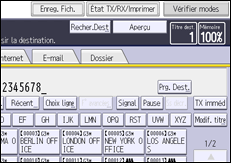 Illustration de l'écran du panneau de commande