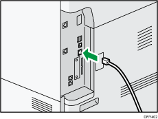 Illustration de la connexion du câble Ethernet