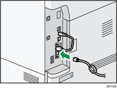 Illustration de la connexion du câble Ethernet