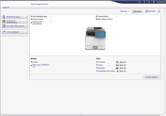 Illustration de la page du navigateur Web
