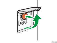 Illustration de l'interrupteur d'alimentation principale.