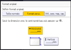 Illustration de l'écran du panneau de commande