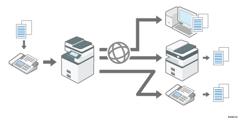 Illustration du transfert des documents reçus