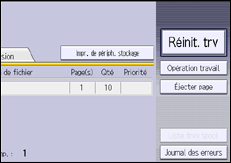 Illustration de l'écran du panneau de commande