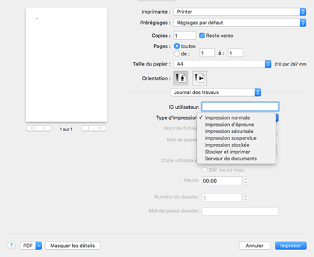 Illustration de l'écran Pilote
