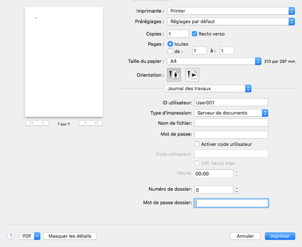 Illustration de l'écran Pilote