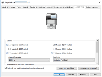 Illustration de l'écran Pilote