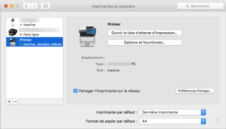 Illustration de l'écran Pilote