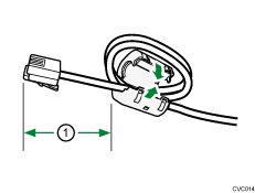 Illustration d'un câble modulaire avec noyau de ferrite