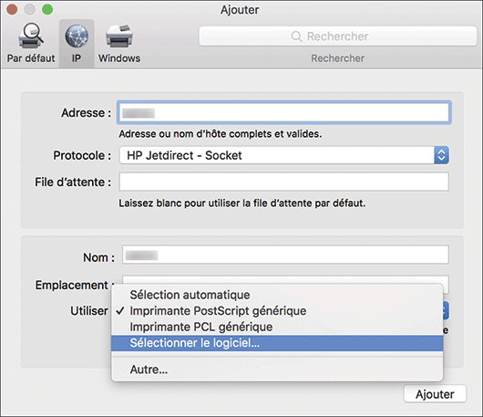 Illustration de l'écran Pilote