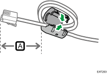 Illustration d'un câble modulaire avec noyau de ferrite