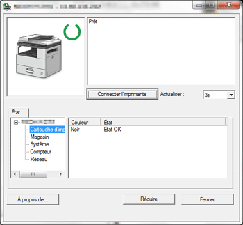 Illustration de l'écran d'application