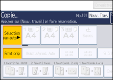 Illustration de l'écran du panneau de commande