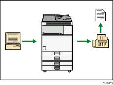 Illustration de l'envoi de fax sans papier