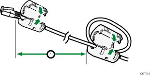 illustration du câble Ethernet avec noyau de ferrite 