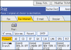 Illustration de l'écran du panneau de commande