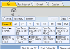 Illustration de l'écran du panneau de commande