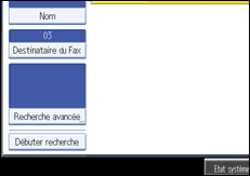 Illustration de l'écran du panneau de commande