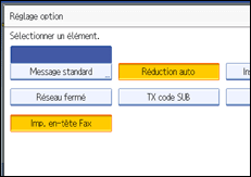 Illustration de l'écran du panneau de commande