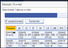 Illustration de l'écran du panneau de commande