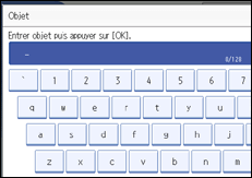 Illustration de l'écran du panneau de commande