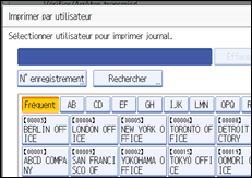 Illustration de l'écran du panneau de commande