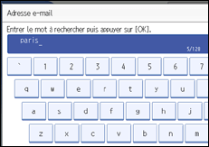 Illustration de l'écran du panneau de commande