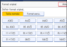 Illustration de l'écran du panneau de commande.