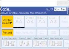 Illustration de l'écran du panneau de commande.