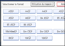Illustration de l'écran du panneau de commande.