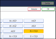 Illustration de l'écran du panneau de commande