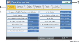illustration de l'utilisation de l'écran LCD (illustration avec légende numérotée)