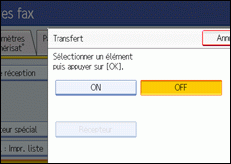 Illustration de l'écran du panneau de commande