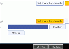 Illustration de l'écran du panneau de commande