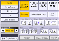Illustration de l'écran du panneau de commande