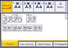 Illustration de l'écran du panneau de commande