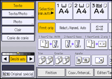 Illustration de l'écran du panneau de commande