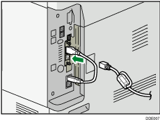 Illustration de la connexion du câble Ethernet