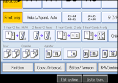 Illustration de l'écran du panneau de commande