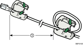 Illustration du câble Ethernet Gigabit avec noyau en ferrite