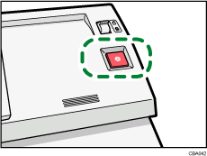 Illustration de la touche Arrêt scanner