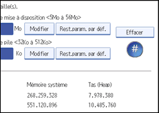 Illustration de l'écran du panneau de commande