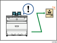Illustration de la surveillance et du paramétrage de l'appareil depuis un ordinateur