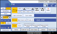 Illustration de l'écran du panneau de commande.