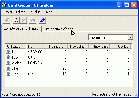 Illustration de l'écran de l'application