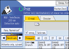 Illustration de l'écran du panneau de commande