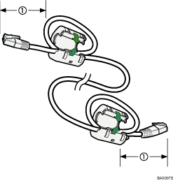 Illustration du câble Ethernet Gigabit avec noyau en ferrite
