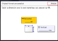 Illustration de l'écran du panneau de commande