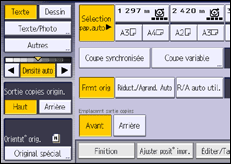 Illustration de l'écran du panneau de commande